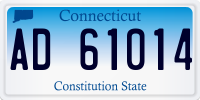 CT license plate AD61014