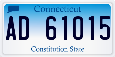 CT license plate AD61015