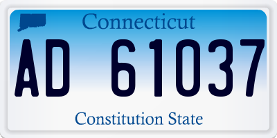CT license plate AD61037