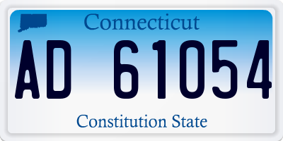 CT license plate AD61054