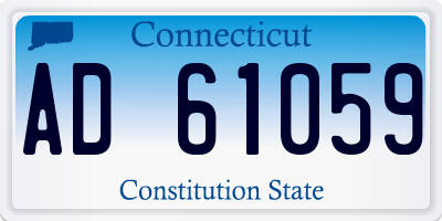 CT license plate AD61059