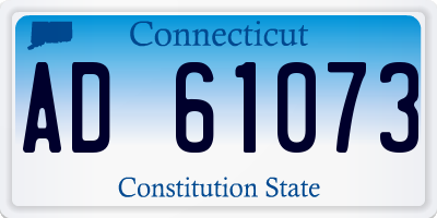 CT license plate AD61073
