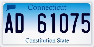 CT license plate AD61075