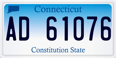 CT license plate AD61076