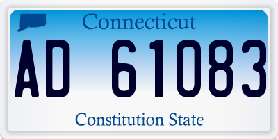 CT license plate AD61083