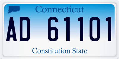 CT license plate AD61101