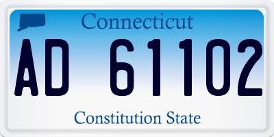 CT license plate AD61102