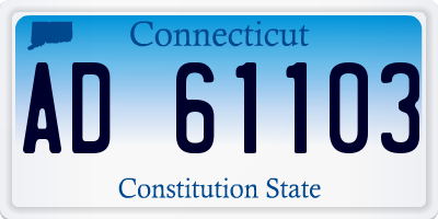 CT license plate AD61103