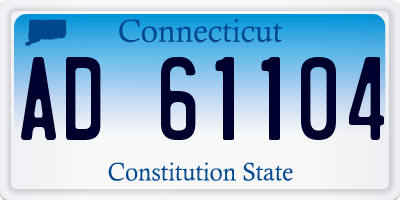 CT license plate AD61104
