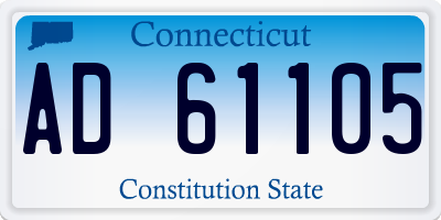 CT license plate AD61105