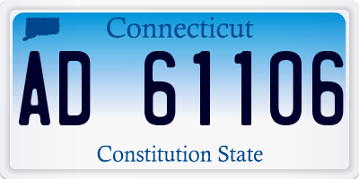 CT license plate AD61106