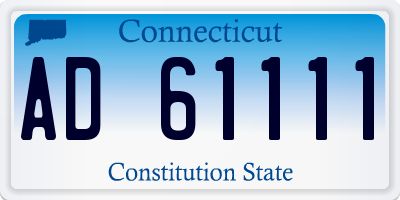 CT license plate AD61111