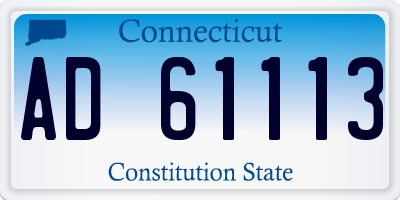 CT license plate AD61113