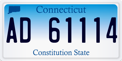 CT license plate AD61114