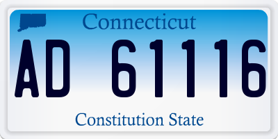 CT license plate AD61116