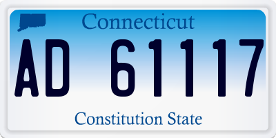 CT license plate AD61117