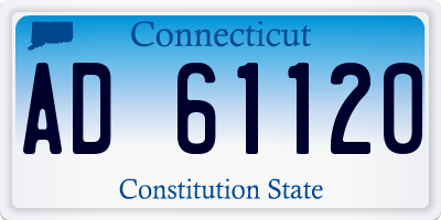 CT license plate AD61120