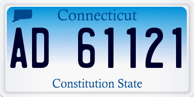 CT license plate AD61121