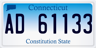 CT license plate AD61133