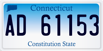 CT license plate AD61153