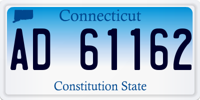 CT license plate AD61162