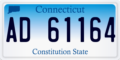 CT license plate AD61164