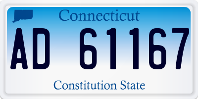 CT license plate AD61167