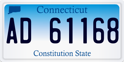 CT license plate AD61168