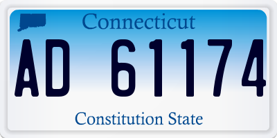 CT license plate AD61174