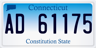 CT license plate AD61175