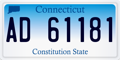 CT license plate AD61181