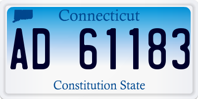 CT license plate AD61183