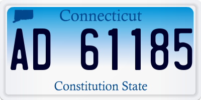 CT license plate AD61185