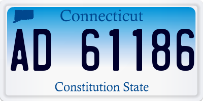 CT license plate AD61186