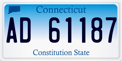CT license plate AD61187