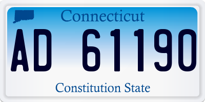 CT license plate AD61190