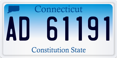 CT license plate AD61191