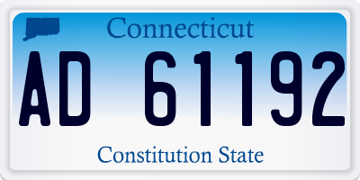 CT license plate AD61192