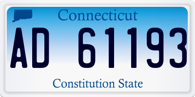 CT license plate AD61193