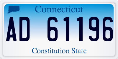 CT license plate AD61196