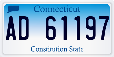 CT license plate AD61197