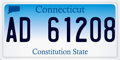 CT license plate AD61208