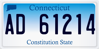 CT license plate AD61214