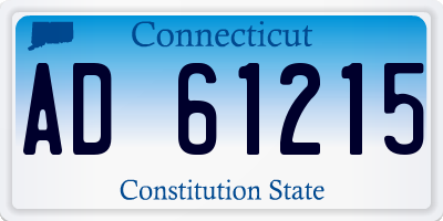 CT license plate AD61215