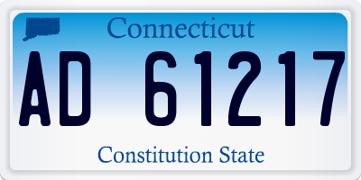 CT license plate AD61217