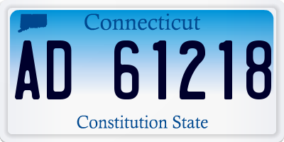 CT license plate AD61218