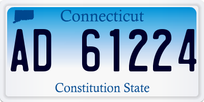 CT license plate AD61224