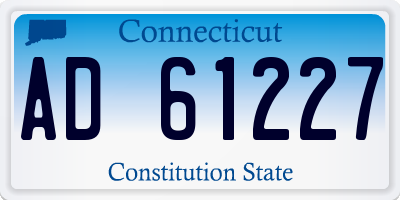 CT license plate AD61227