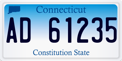 CT license plate AD61235