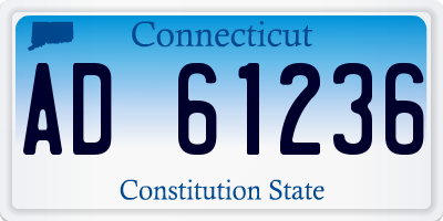 CT license plate AD61236